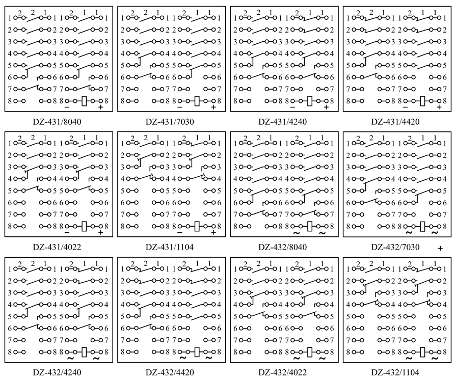 DZ-432/8040內部接線圖