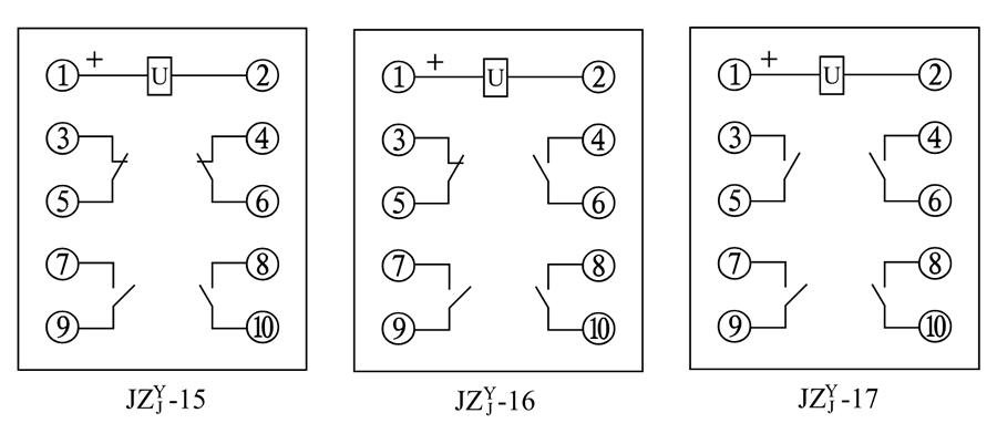 JZY-17、JZJ-17內(nèi)部接線圖