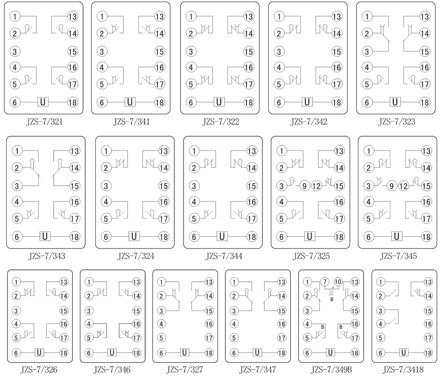 JZS-7/3418內(nèi)部接線圖