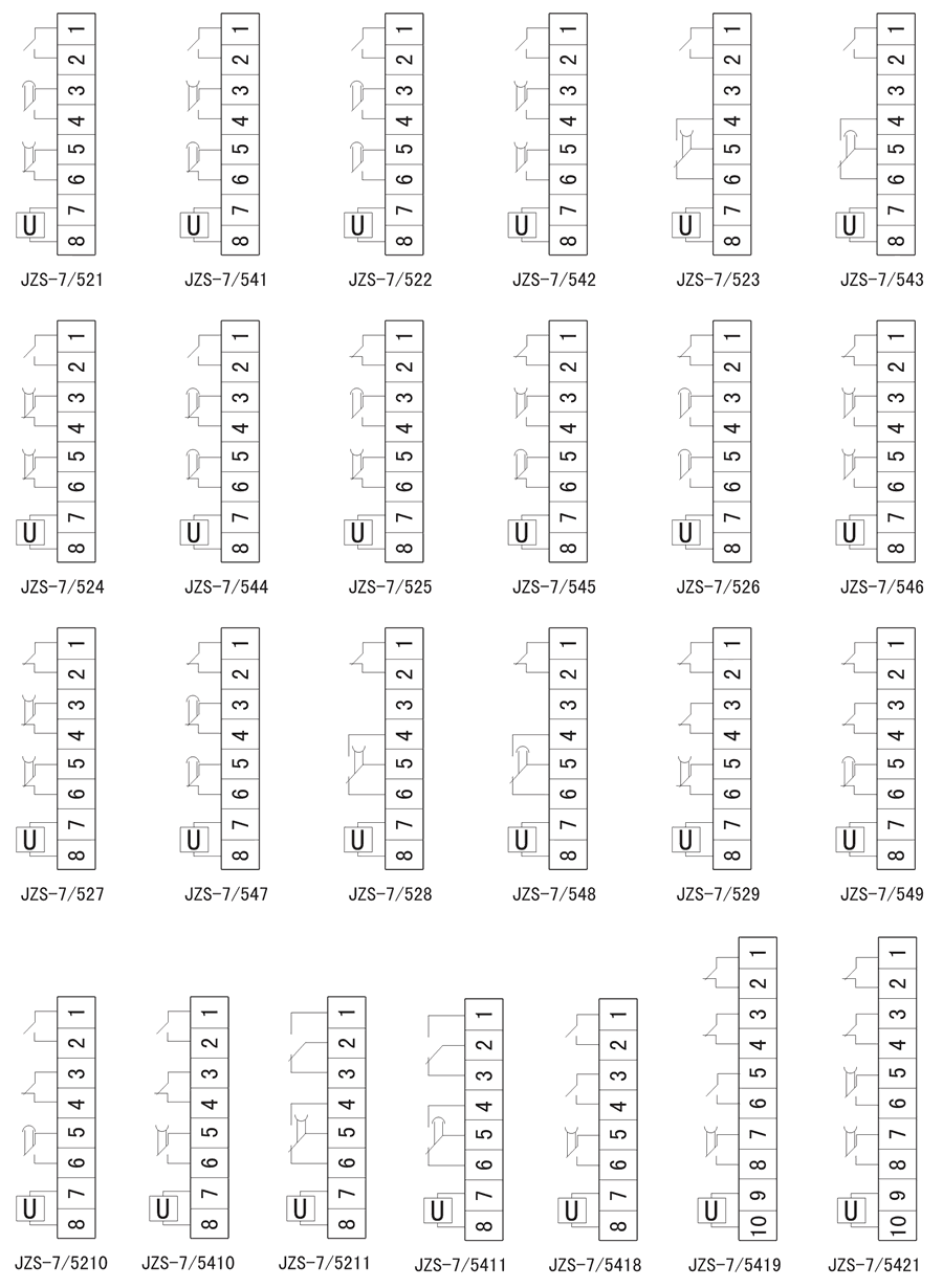 JZS-7/522內(nèi)部接線圖