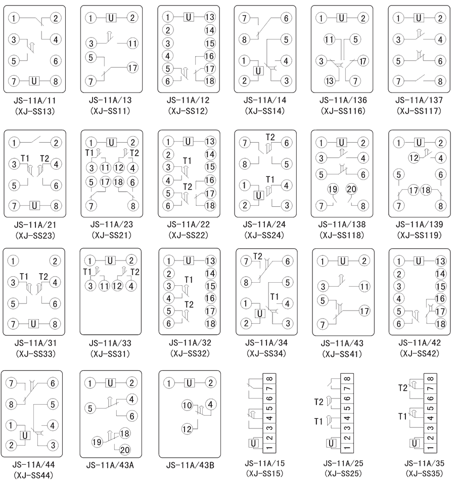 JS-11A/43A內(nèi)部接線圖