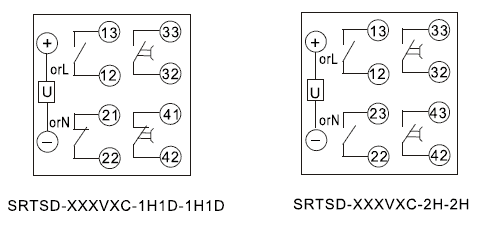 SRTSD-110VDC-1H1D-1H1D內(nèi)部接線圖