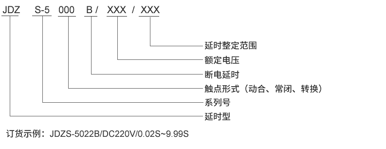 JDZS-5202B型號及其含義