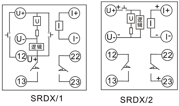 SRDX-1-220VDC/110VDC內(nèi)部接線(xiàn)圖