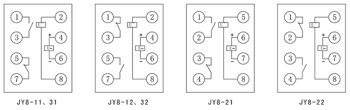 JY8-32C內(nèi)部接線圖