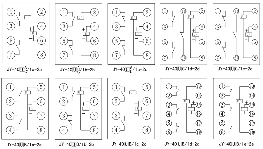 JY-40UB/2C內(nèi)部接線圖