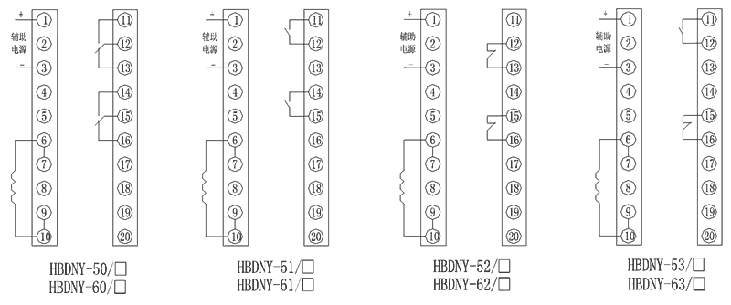 HBDNY-53/4內(nèi)部接線圖