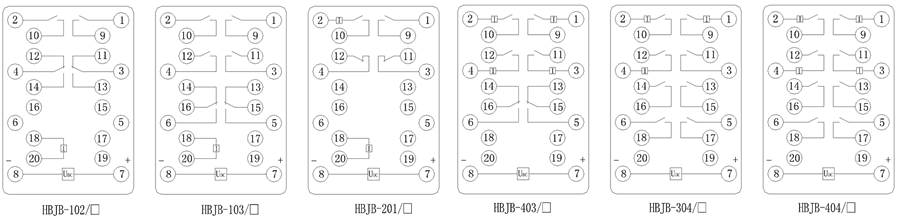 HBJB-102/1內(nèi)部接線圖