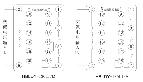 HBLDY-1302/A內部接線圖